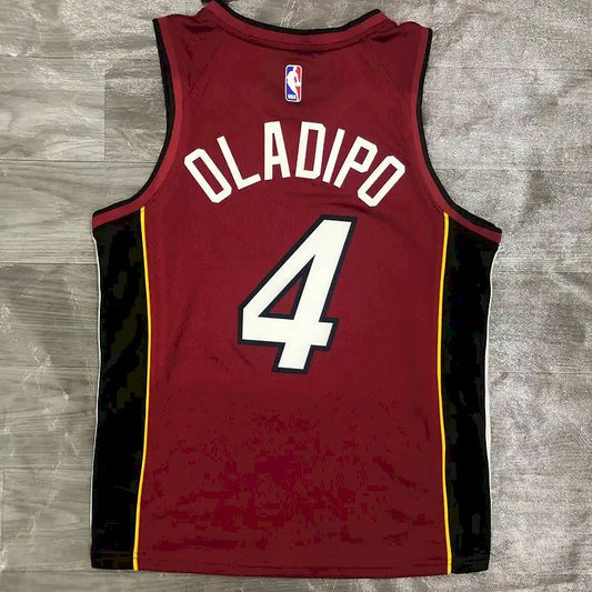 Camisa masculina Victor Oladipo vermelha 2020-21 Swingman versão jogador – Edição Statement