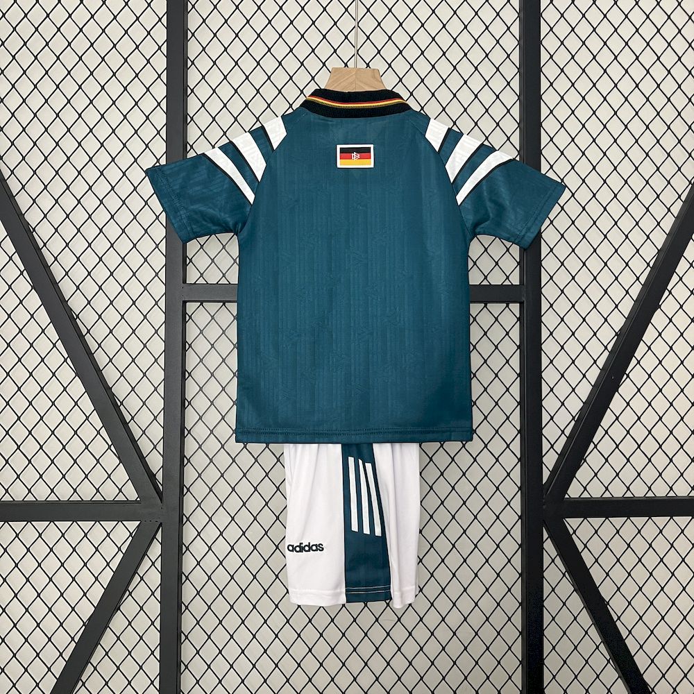 Camisa e shorts retrô infantil reserva da Alemanha 1996