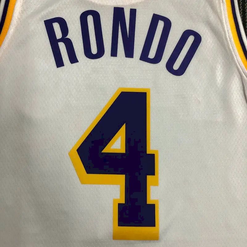 Men’s Rajon Rondo White Team Jersey – 75th Anniversary Edition