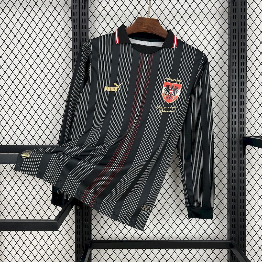 Camisa retrô de mangas compridas Áustria 2024/25 50º