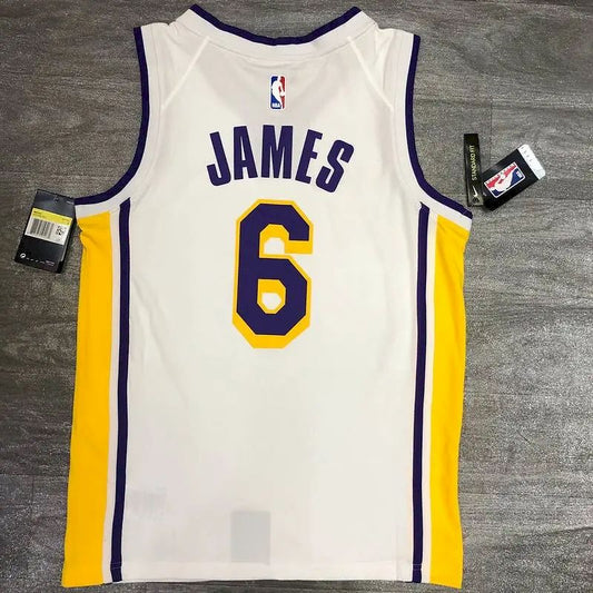 Camisa LeBron James Masculina 2020-21 Branca Versão Jogador – Edição Clássica Retrô