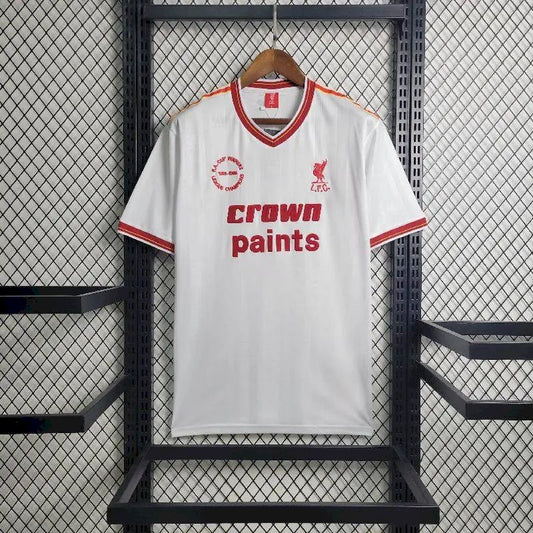 Camisa retrô reserva do Liverpool 1985/86
