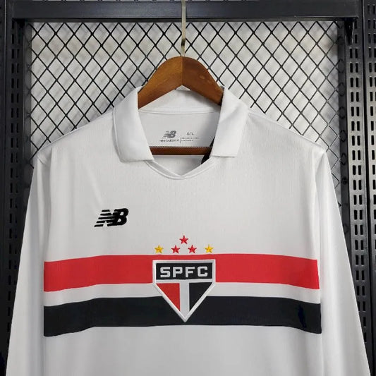 Men's São Paulo 2024/25 Home Long Sleeve Jersey
