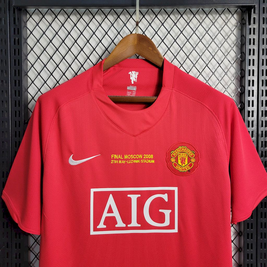 Camisa retrô da UCL do Manchester United 2007/08