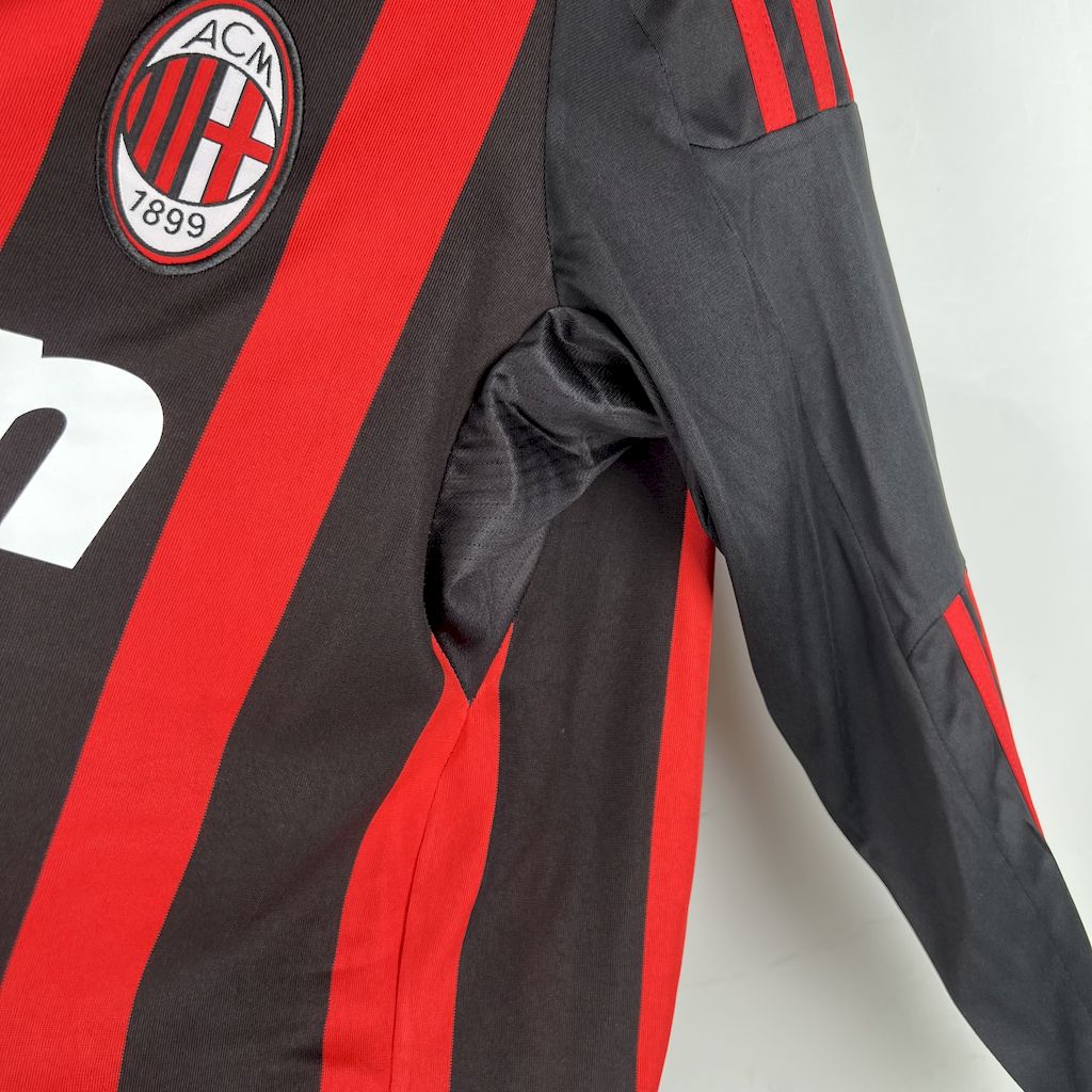 Camisa retrô de mangas compridas do AC Milan 2008/09 Home