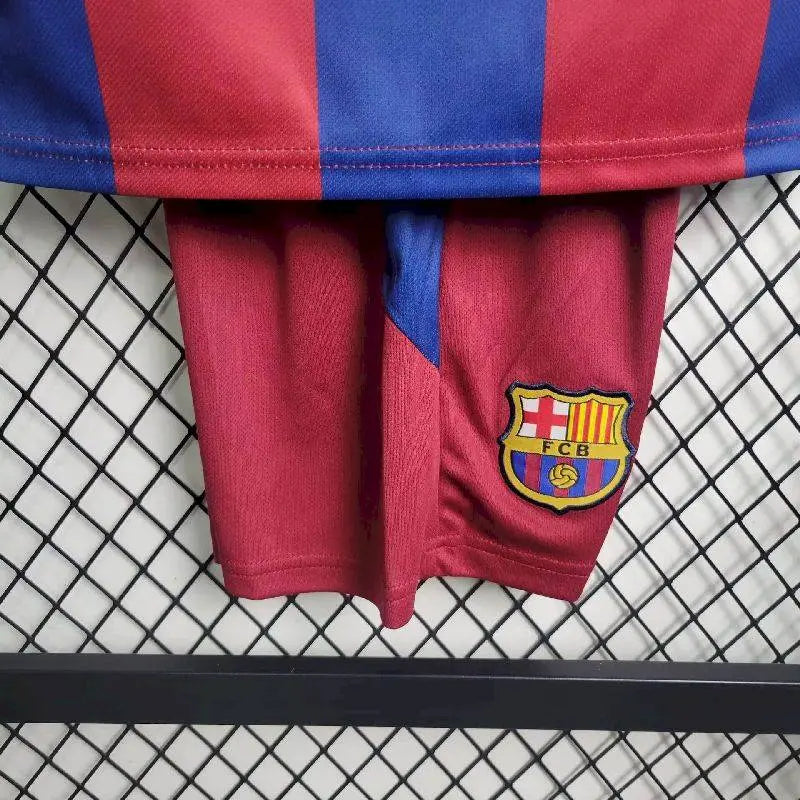 Barcelona 2010/11 Home Kids Retro Jersey And Shorts