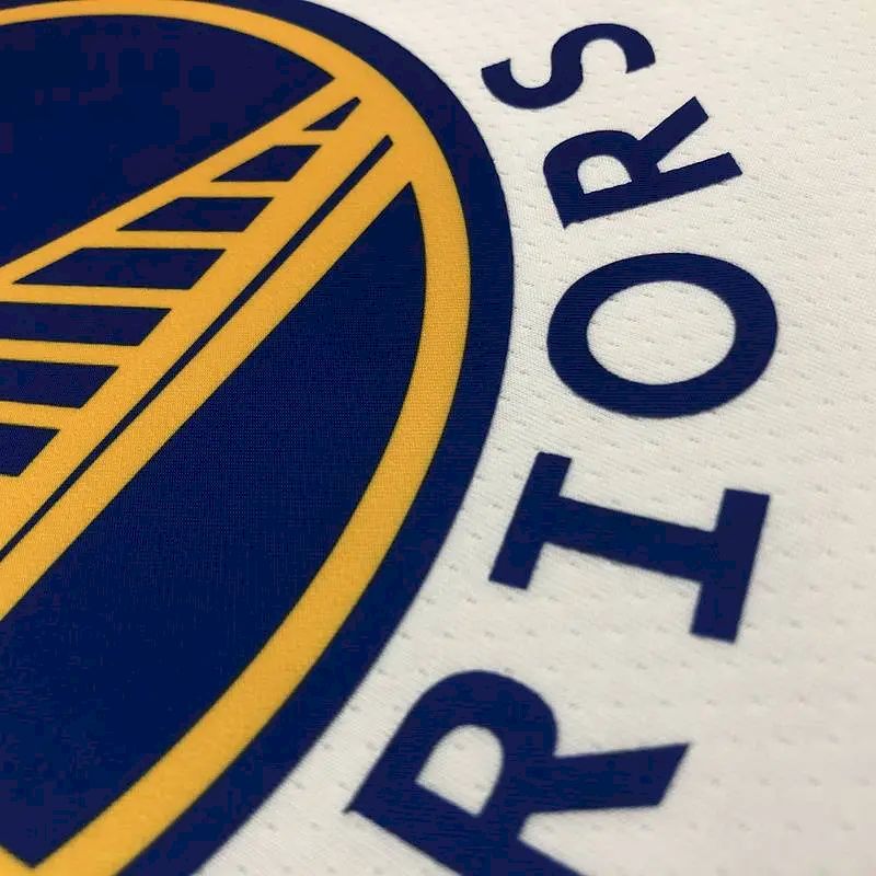 Camisa masculina Klay Thompson branca da equipe – Edição de 75º aniversário