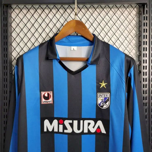 Camisa retrô de mangas compridas Inter de Milão 1998 Home