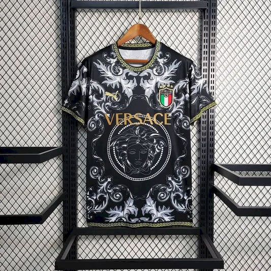 Men's Italy 2023/24 Versace Co-Branded Edition Jersey Black