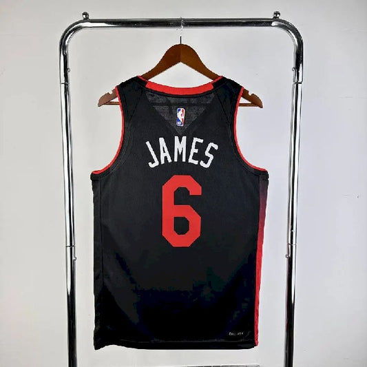 Camisa preta masculina LeBron James 2024 - Edição City