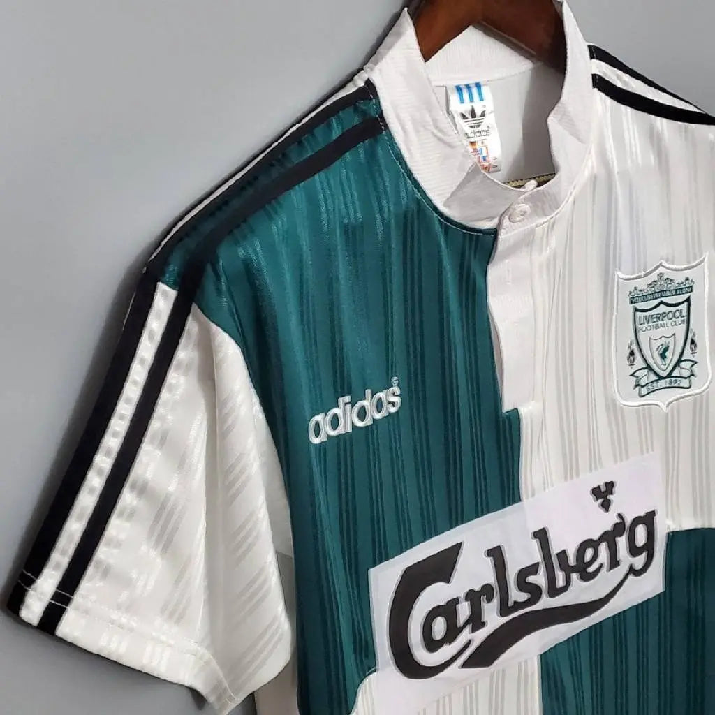 Camisa retrô reserva do Liverpool 1995/96