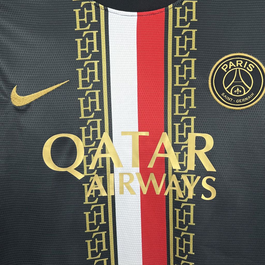 Paris Saint-Germain 2025/26 Black and Gold Edition Jersey