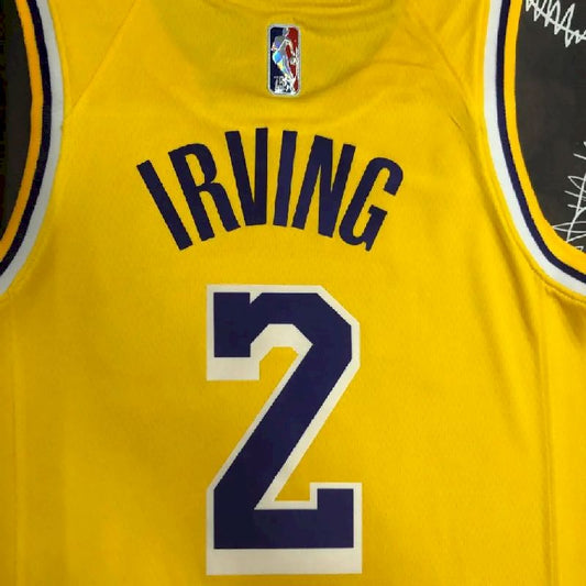 Camisa amarela masculina do Kyrie Irving – Edição de 75º aniversário