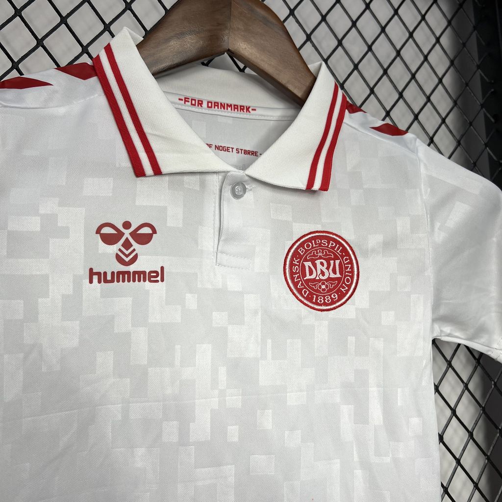 Denmark 2024/25 Euro Away Kids Kit