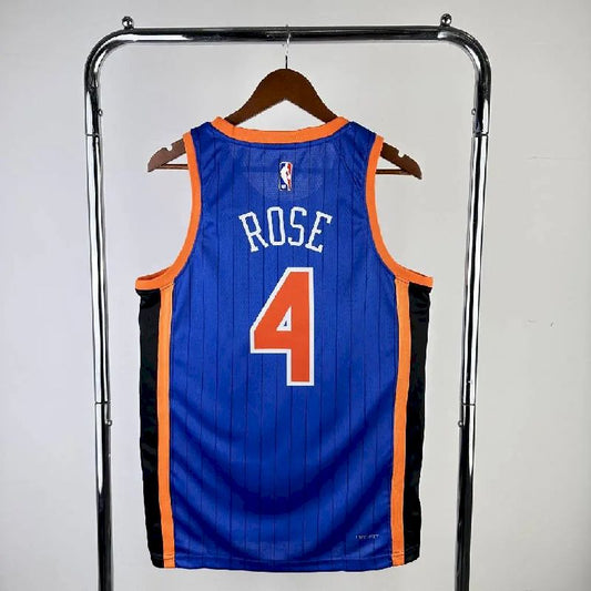 Camisa azul Derrick Rose masculina 2024 – Edição City