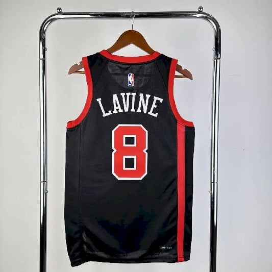 Camisa preta masculina Zach LaVine 2024 – Edição City