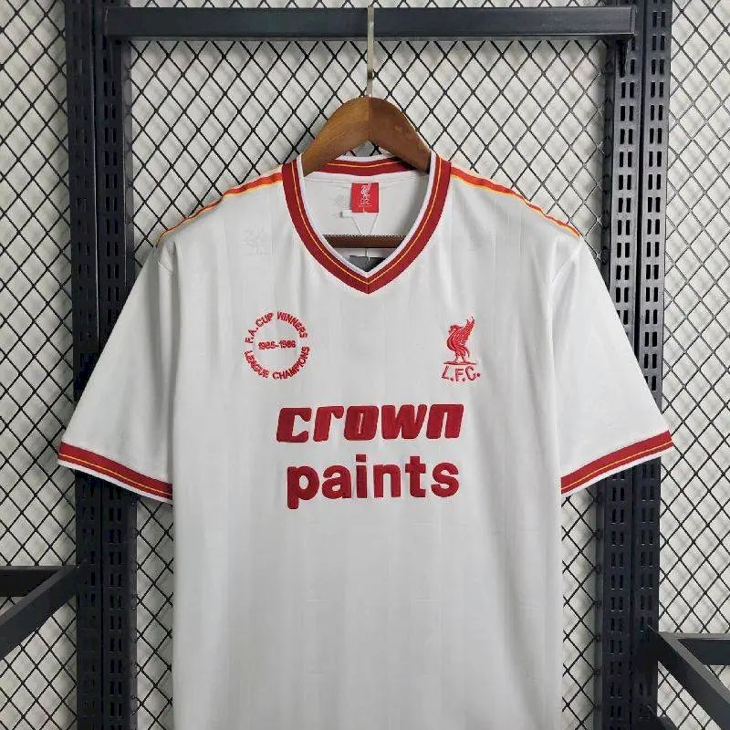 Camisa retrô reserva do Liverpool 1985/86