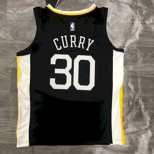 Camisa masculina Stephen Curry com decote em V preta versão jogador – Edição Statement