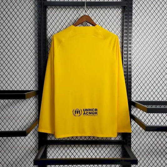 Camisa Barcelona 2023/24 Quarta de Mangas Compridas