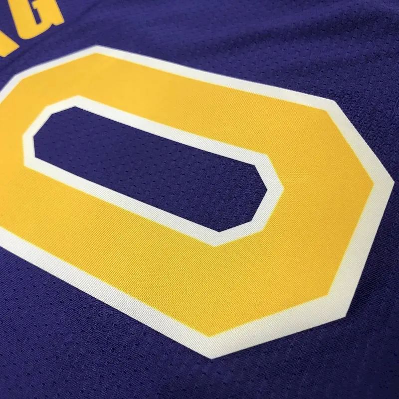 Camisa masculina Nick Young roxa versão jogador – edição clássica retrô