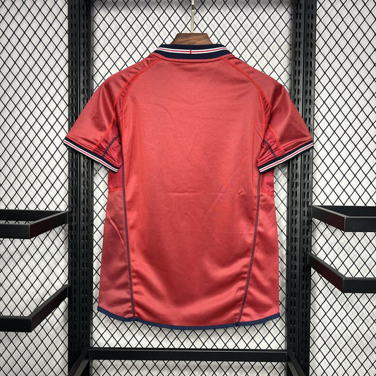 Camisa retrô reserva da Inglaterra de 2002 (frente e verso)