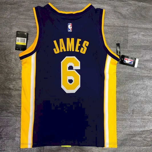Camisa LeBron James Masculina Roxa 2020-21 Versão Jogador – Edição Clássica Retrô
