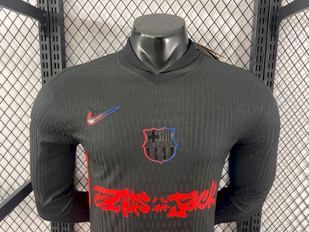 Barcelona 2024/25 Travis Scott Edition Long Sleeves Jersey Player Version