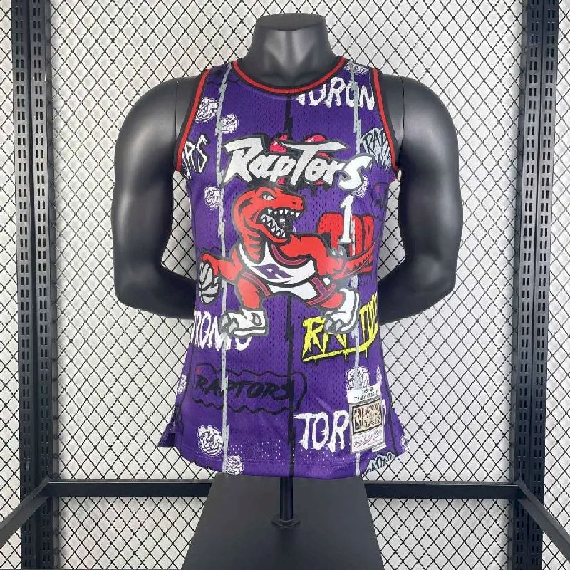 Men’s M&N 1998/99 Tracy McGrady Purple Retro Jersey