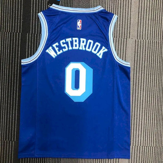 Camisa Masculina Russell Westbrook Royal Retro Classics 2020-21 Swingman Player Version – Edição Clássica