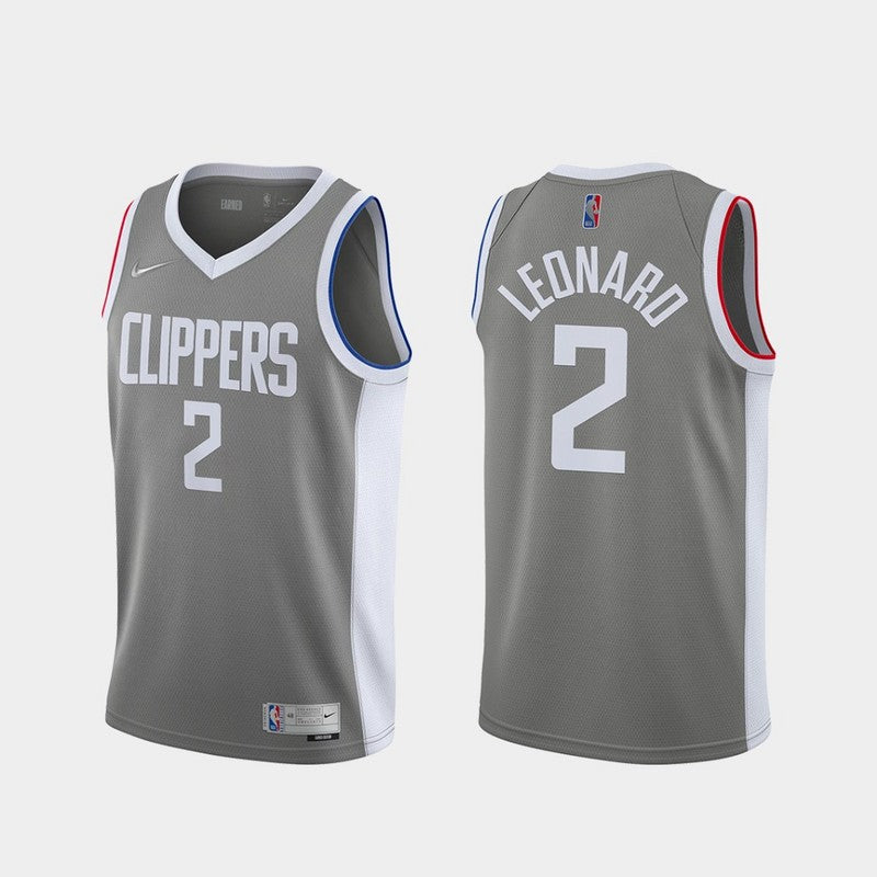 Men’s Kawhi Leonard Gray 2020-21 Swingman Player Version Jersey – Earned Edition