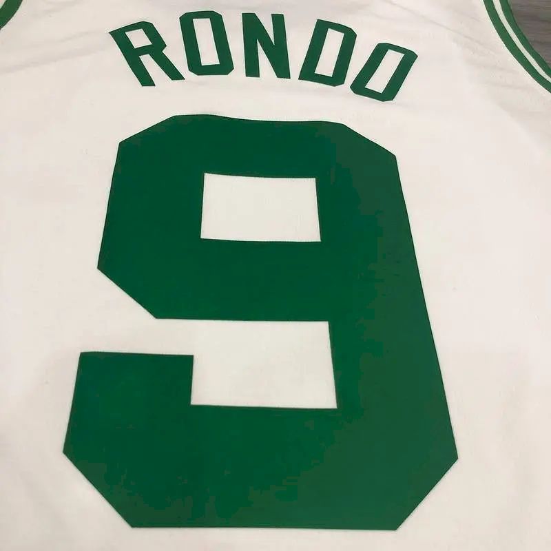 Rajon Rondo White Men’s Player Version Jersey-Association Edition