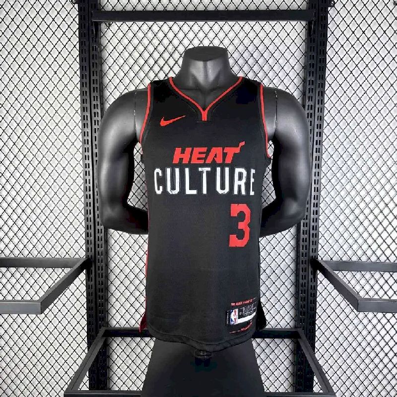 Camisa preta masculina Dwyane Wade 2024 – Edição City