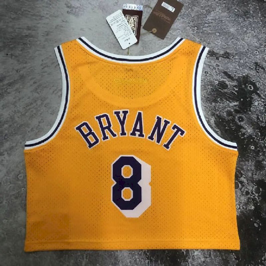 Camisa M&N Kobe Bryant amarela retrô feminina