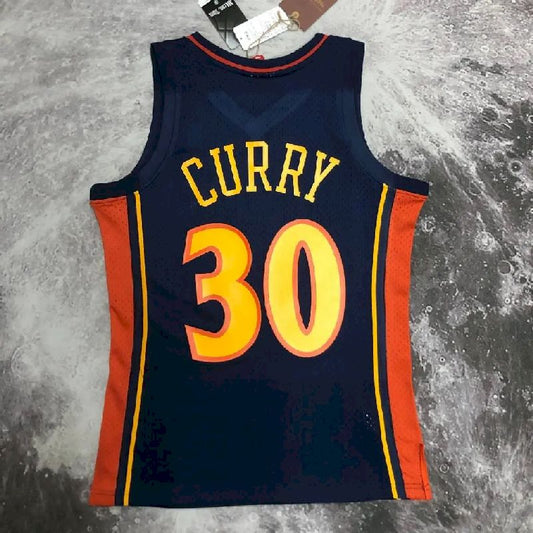 Camisa M&N Stephen Curry Azul Retro Masculina 2009/2010