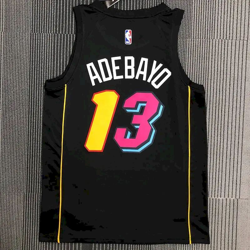 Camisa Masculina Bam Adebayo Preta 2021-22 Swingman Team – Edição City
