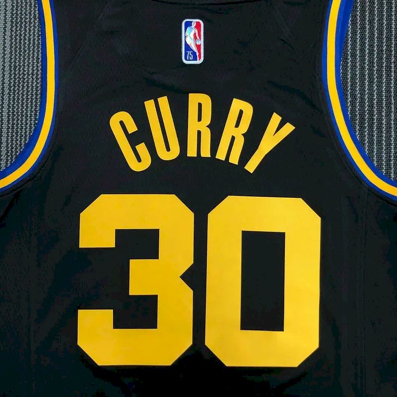 Camisa preta masculina Stephen Curry Team – Edição City do 75º aniversário
