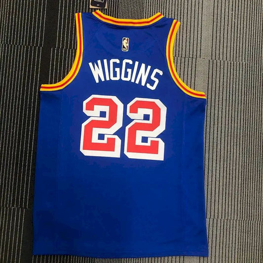 Camisa Andrew Wiggins Azul Masculina 2021-22 75º Aniversário – Edição Clássica