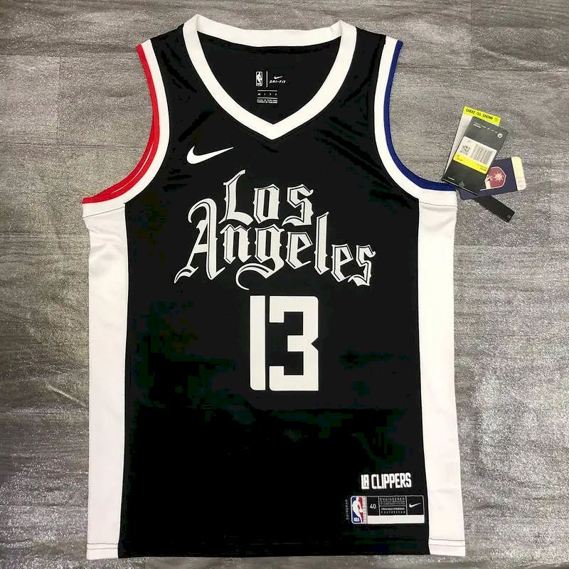 Men’s Paul George 2020-21 Black Swingman Player Version Jersey – City Edition