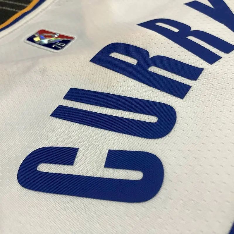 Camisa branca masculina Stephen Curry Team – Edição de 75º aniversário