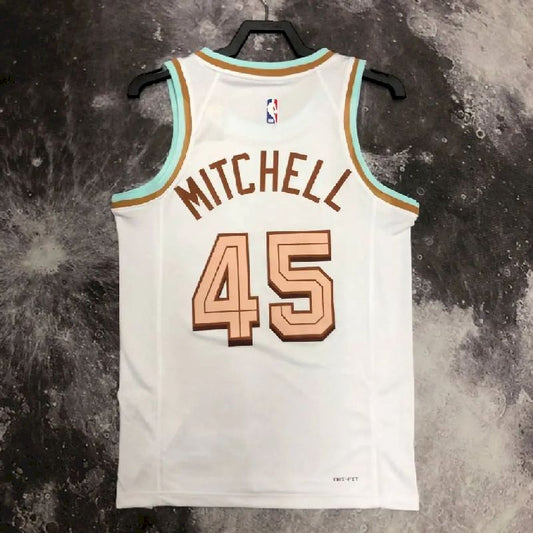 Camisa Donovan Mitchell Branca Masculina - Edição Cidade