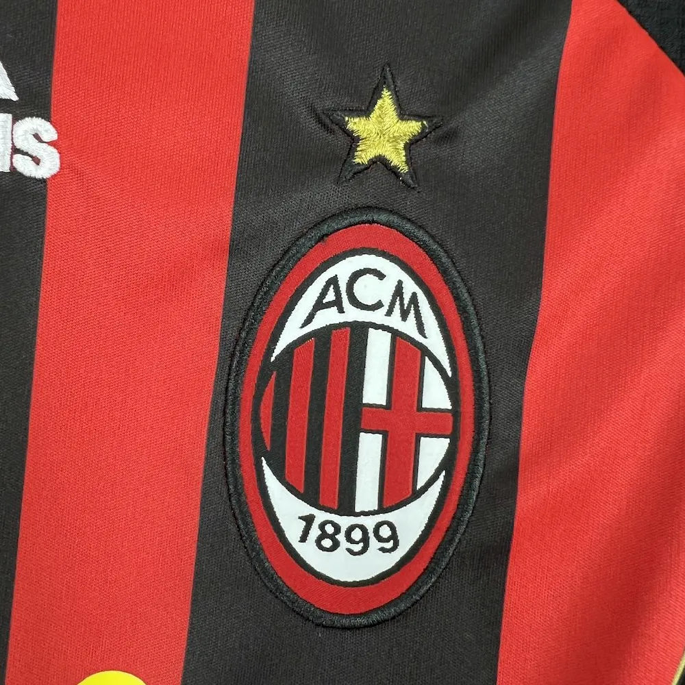 Camisa retrô de mangas compridas do AC Milan 2006/07 Home