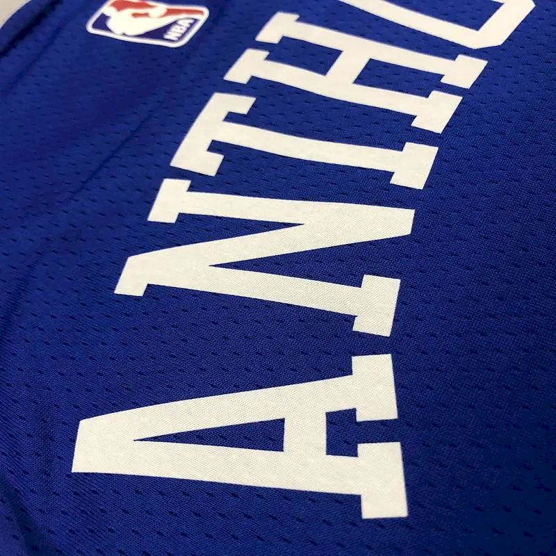 Men’s Carmelo Anthony Blue 2020-21 Swingman Player Version Jersey – Icon Edition