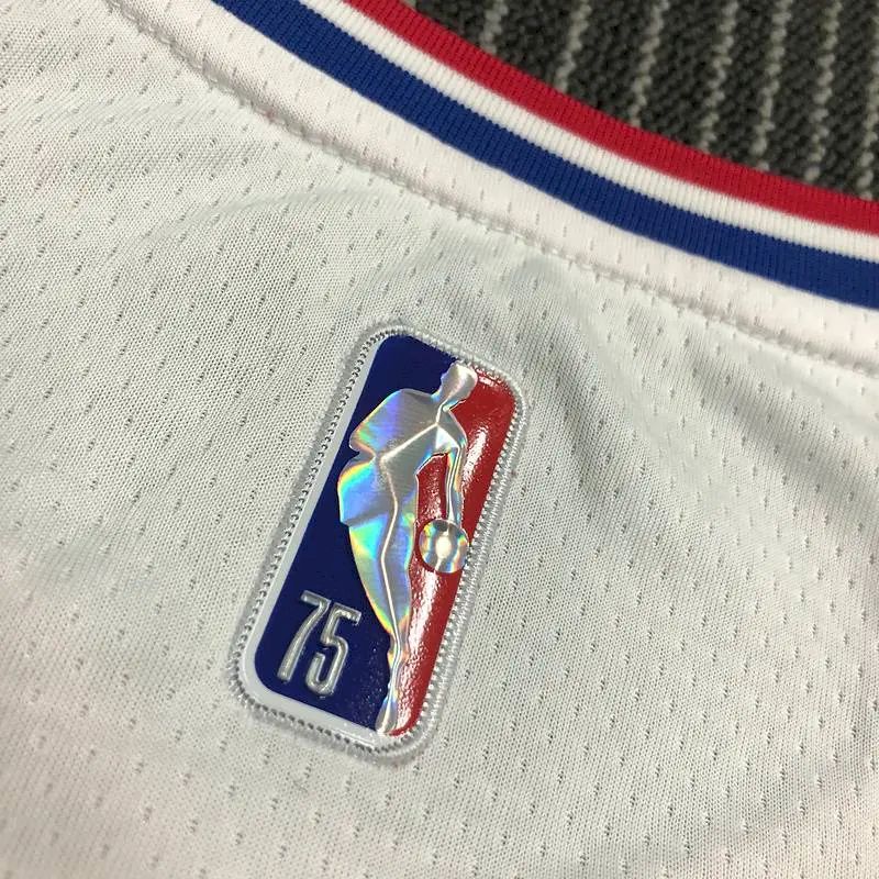 Camisa Kawhi Leonard Branca Masculina – Edição de 75º Aniversário