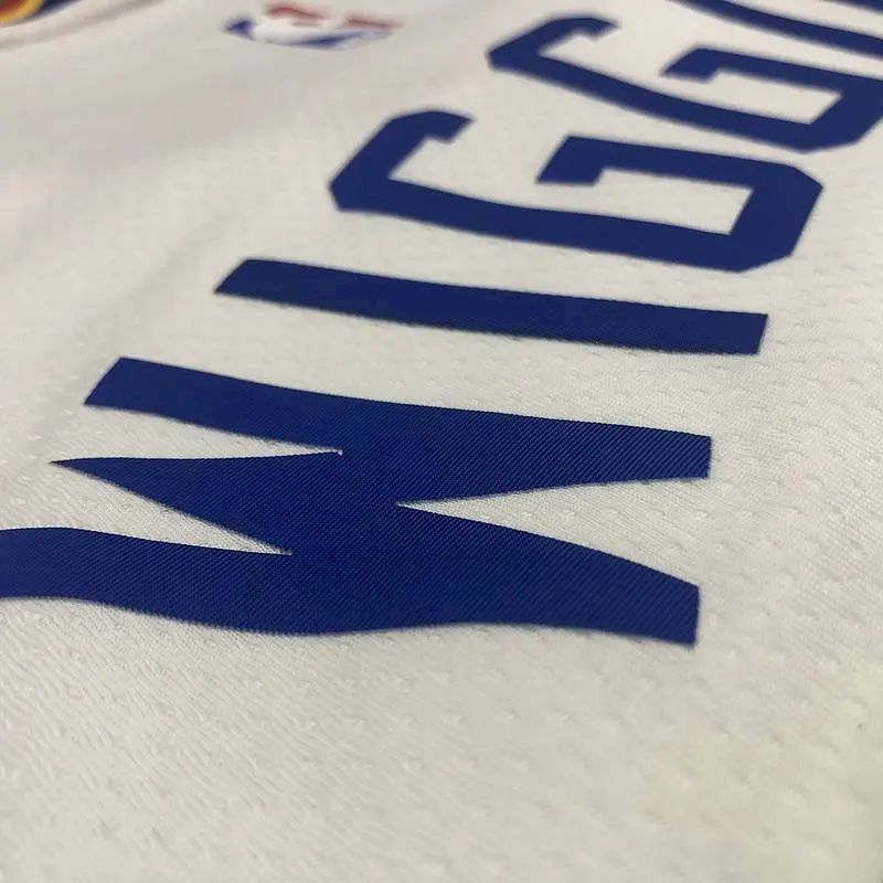 Camisa Andrew Wiggins Masculina Branca Versão Jogador – Edição Clássica de São Francisco