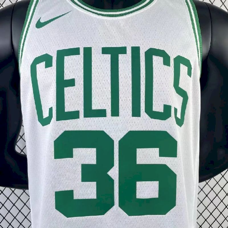 Camisa masculina Marcus Smart branca da equipe