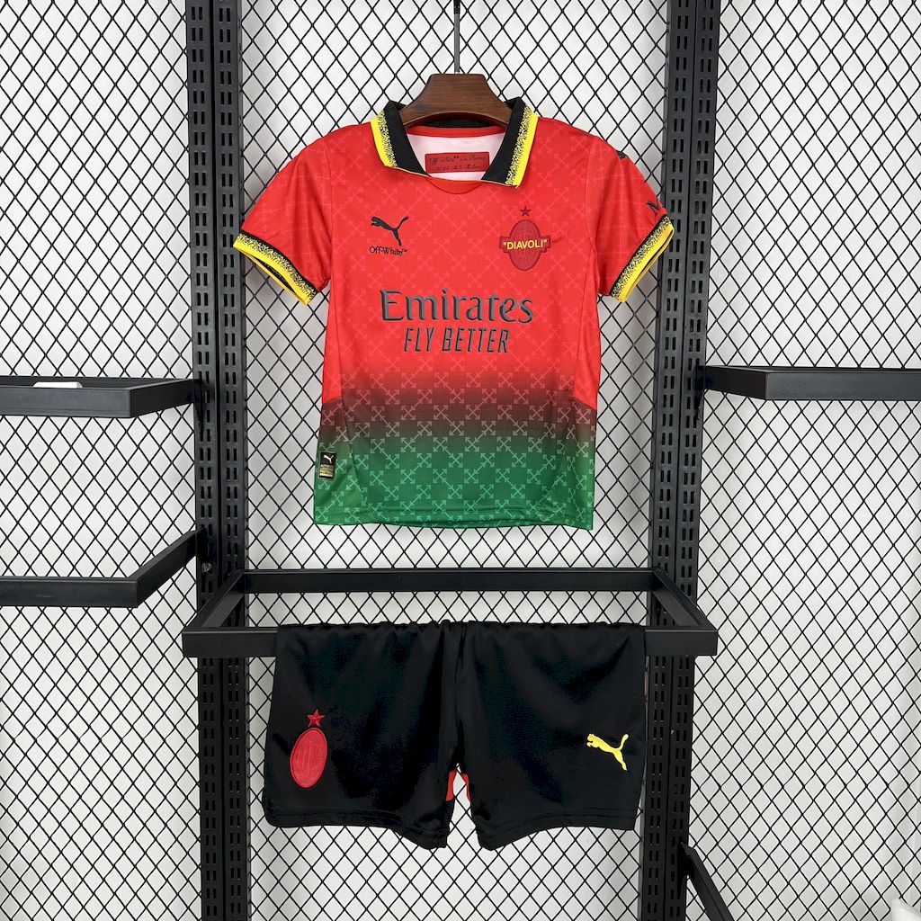 Ac Milan 2025/26 Co Branded Red Edition Kids Kit
