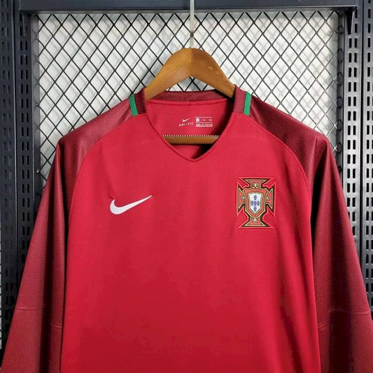 Camisa Retro de Manga Comprida Portugal 2016/17 Home