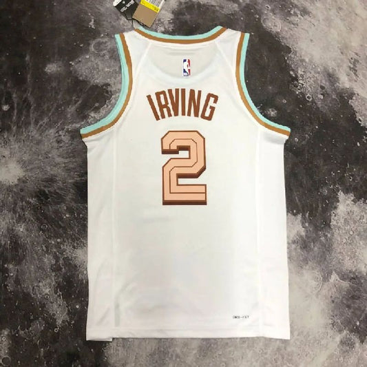 Camisa masculina Kyrie Irving branca do time – Edição City