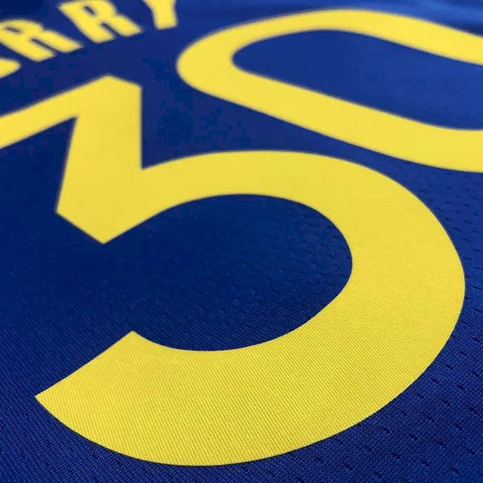 Camisa azul masculina Stephen Curry Team – Edição de 75º aniversário
