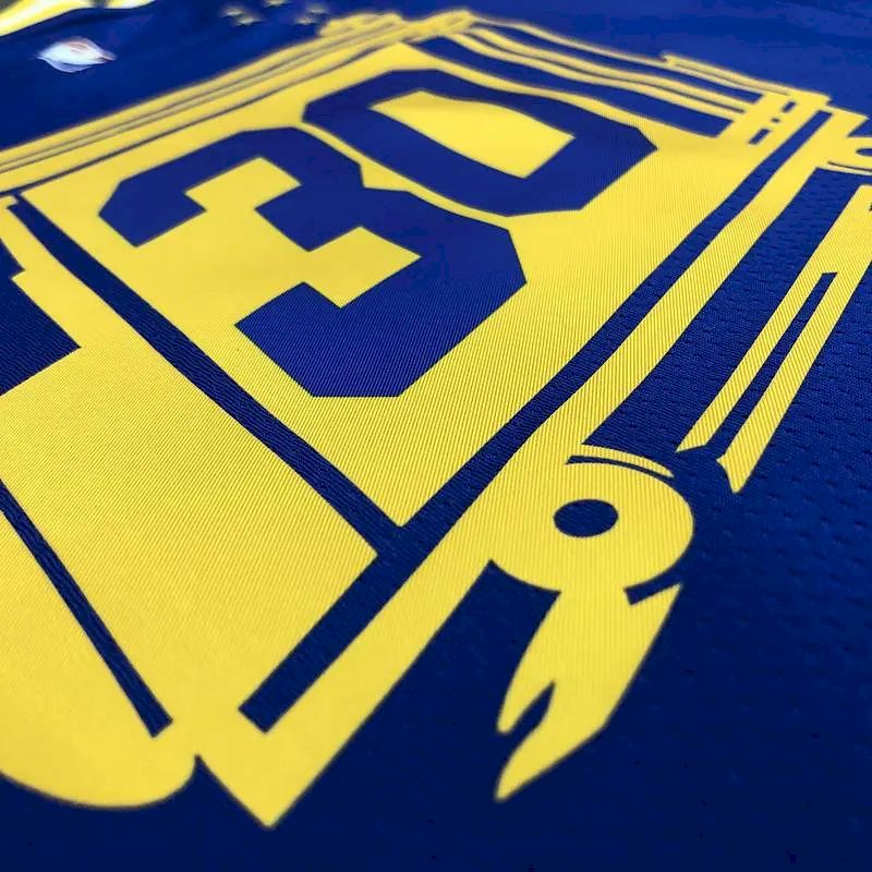 Stephen Curry Men’s Blue Player Version Jersey – Classic Edition